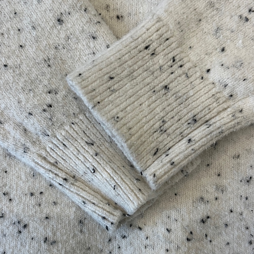 LOFT Speckled Cream Boatneck Sweater - Picture 5 of 7